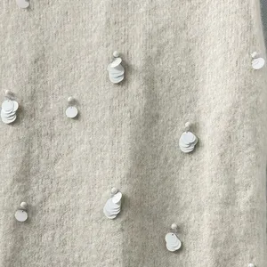 Zara Sequin Alpaca Blend Knit Skirt Ecru. S thumbnail 4