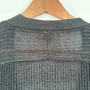 J.Crew Womens Charcoal Gray Button‎ Front V-Neck Cardigan Sweater Size M thumbnail 4