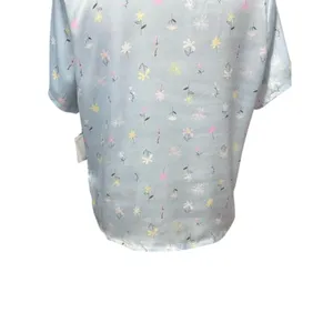 Abound Satin Floral Print Pajama Shirt M NWT Button Front Sleepwear Comfortable thumbnail 6