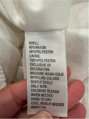 New Directions White Linen Blend Culottes Palazzo Pants Wide Leg Lace Trim Med M thumbnail 6