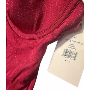 $175 NWT ONIA Pink Shimmer Anemone Underwire Belle One Piece Swimsuit Balconette thumbnail 2