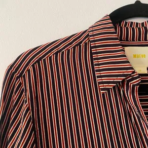 Maeve by Anthropologie Adelaide Poplin Striped Button Down Shirt Women's size XS thumbnail 4