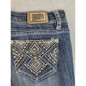 GRACE IN LA Jeans Women's Size 5 Bling Pockets 28 x 28 ish Medium Wash Soft!‎ thumbnail 4
