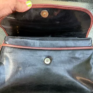 Vintage st. Borse Purse Pocketbook Black Brown Leather? Western thumbnail 10