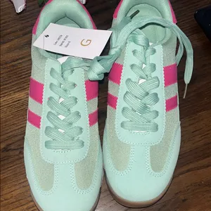 & Other Stories Mint and Pink Sneakers thumbnail 1