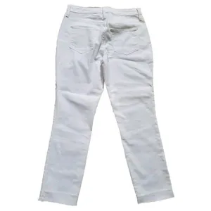 Universal Threads Jean Pant Women Size 6 White Denim Raw Hem High Rise Skinny thumbnail 4