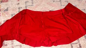 Red free people mini skirt thumbnail 4