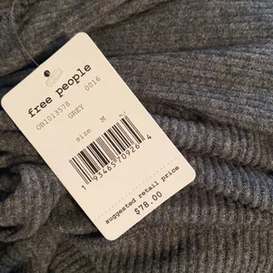 Free People NWT ‘Main Squeeze’ gray oversized cozy slouch top, size medium thumbnail 10