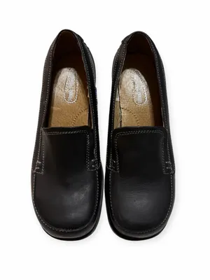 Vintage Hush Puppies Black Heeled Loafers, Women’s Size 5.5 thumbnail 3