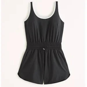 Abercrombie Traveler Athletic Romper Size Small Petite Black Tennis Pickleball thumbnail 10