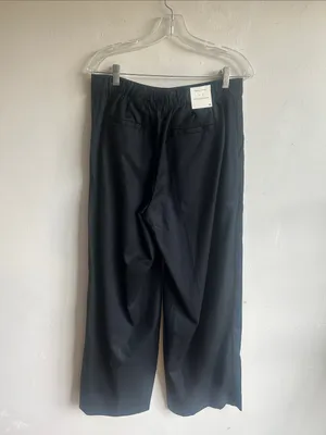 Banana Republic Hayden Wide Leg Linen Blend Black Pants Size Medium NWT thumbnail 5