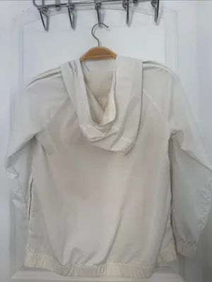lululemon White Lightweight pack light 1/2 zip pull over workout jacket thumbnail 5