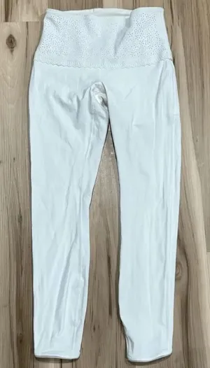 Lululemon White Lace Band Leggings Women’s 6 thumbnail 1