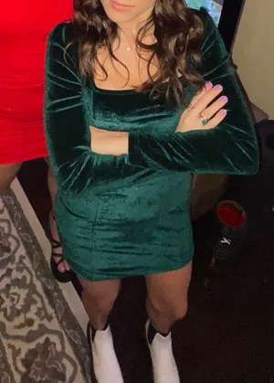 Velvet Green Dress thumbnail 2