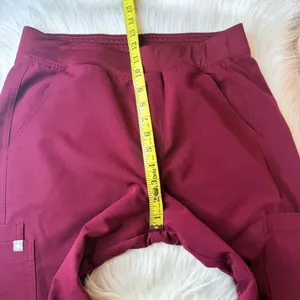 Figs Women's Technical Collection Scrub Pants Red Burgundy Size Medium thumbnail 8