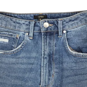 AFRM Womens Bell Bottom Jeans‎ Size 28 Distressed High Rise Flare Denim thumbnail 5
