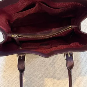 Kate Spade Cove Street Ariel Large Plum Leather Tote Bag thumbnail 7