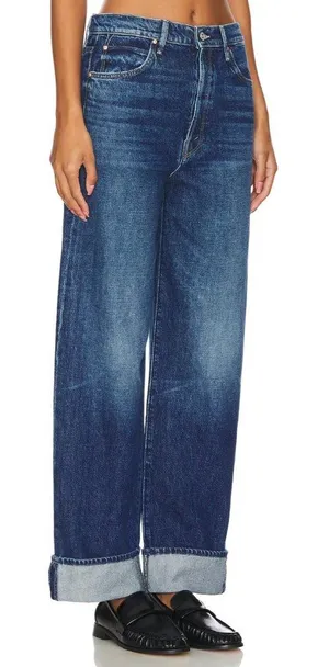 NWT Mother LIL Spitfire Nerdy Cuff in Did You Bring Me Anything? Slouchy Jean 28 thumbnail 1