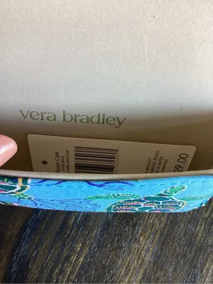 Vera Bradley Turquoise Sea Turtle and Coral Sunglasses Case thumbnail 4