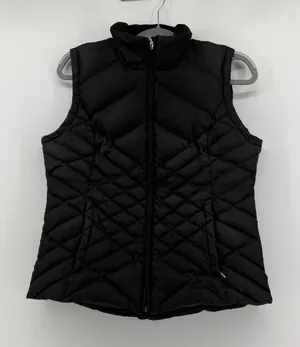 Eddie Bauer Womens Black Quilted Goose Down Puffer Vest Size M Full Zip‎ Outdoor thumbnail 1