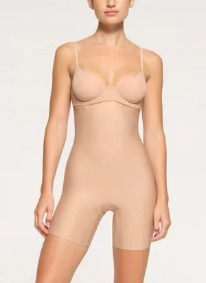 NWT Skims Body High Waisted Mid Thigh Shorts Clay Large (SOLD OUT) thumbnail 1