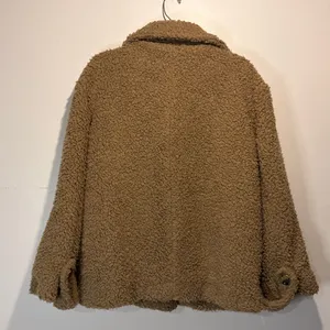 Free People- So Soft Cozy Peacoat Oversized Sherpa Jacket Pockets Buttons Size M thumbnail 4
