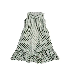 Handmade Green‎ Polka Dot Peter Pan Collar Sleeveless Mini Dress Cottagecore thumbnail 2