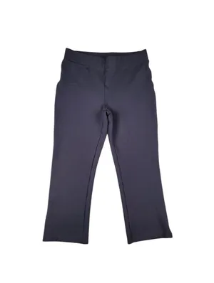 Quince Ultra Stretch Ponte Kick Flare Pants Navy Blue Size L Large Cropped thumbnail 2