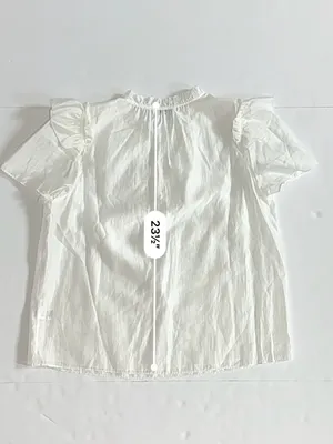Current Air White Ruffle Flutter Sleeve Blouse Size M thumbnail 7