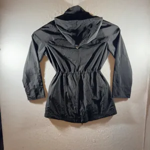1545 | Michael‎ Kors Hooded Anorak Rain Jacket Gold Hardware Black Womens S thumbnail 2