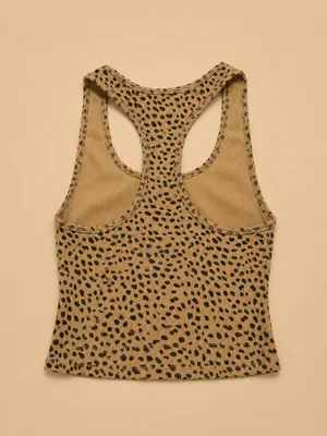 Forever 21 Leopard Ribbed Racerback Tank Top thumbnail 2