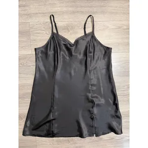 APT. 9‎ Intimates Chemise XL Black Side Slit Adjustable Straps Whimsigoth Slip thumbnail 7