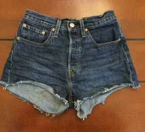 Levi’s 501 shorts buttonfly 26 Jean shorts jorts blue thumbnail 1