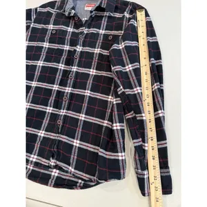 Wrangler Flannel Top Womens Medium Plaid Western Country 100% Cotton Travel thumbnail 6