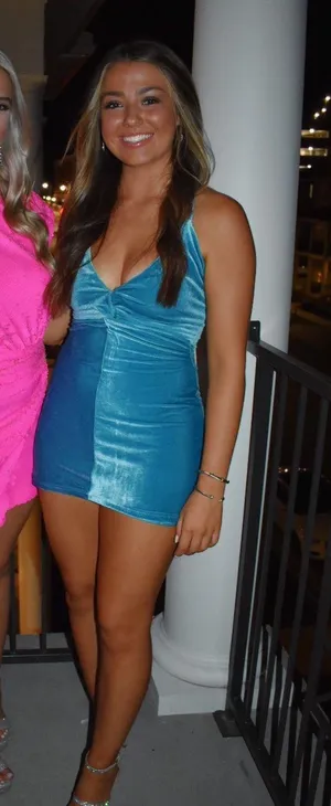 MORE TO COME Blue velvet dress thumbnail 2
