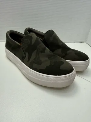 Steve Madden Gills Women's Camo Green Slip-On Platform Sneakers size 7.5 thumbnail 11
