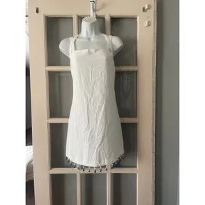 House Of Harlow 1960 Beaded Linen Mini Dress thumbnail 3