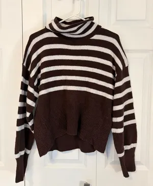 Target A New Day Striped Turtleneck Sweater thumbnail 1