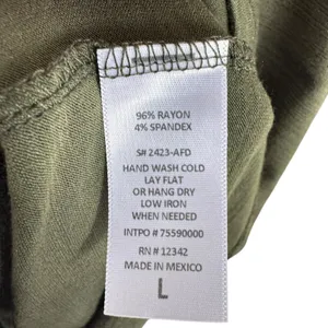Coin 1804 Green Collared Short Roll Tab Sleeve Knit Button Up Blouse Size Large‎ thumbnail 6
