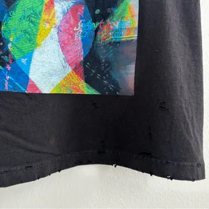 Black Juice WRLD Off The Shoulder Destroyed Tee Size M thumbnail 5