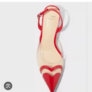 A New Day Red Heart Slingback Heels thumbnail 3