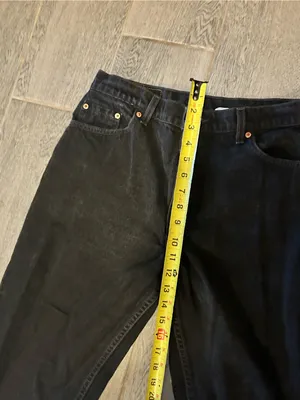 Levis 550 Black relaxed fit tapered leg Jeans size 14 petite thumbnail 3