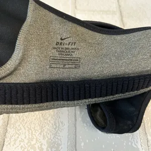 Nike Gray and Black Sports Bras with Moisture-Wicking Fabric thumbnail 3