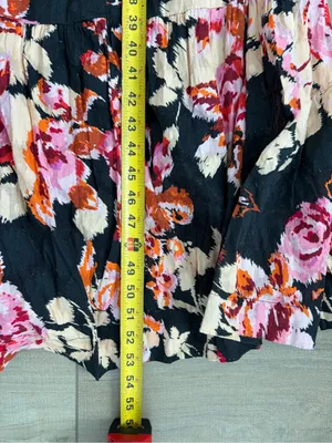 Anthropologie Blossom Floral Puffed Sleeve Tiered Boho Cottagecore Maxi Dress M thumbnail 11
