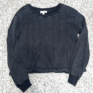 Eesome Charcoal Long Sleeve Top Black Size M thumbnail 1