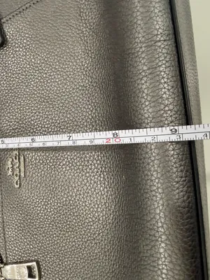 Coach Prairie Satchel Womens Gray Leather Silver Hardware Zip cute preppy y2k thumbnail 8