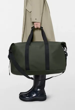 NWT Rains Hilo overnight Weekend Bag medium size in green waterproof thumbnail 1