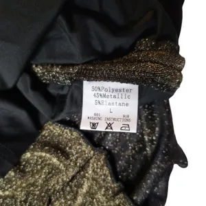 Strapless Tube Mini Dress Metallic Old Gold w/ Attached Shapewear Lining Large thumbnail 7