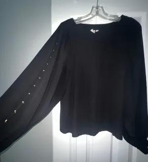 Studded Balloon Sleeve Blouse thumbnail 1