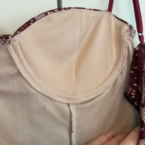 Lulus Burgundy Lace‎ Bustier Midi Dress Maroon Paisley Cocktail Dress Small thumbnail 8